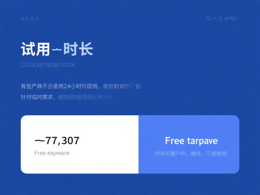 试用时长：有些厂商仅提供24小时试用，有些则提供长