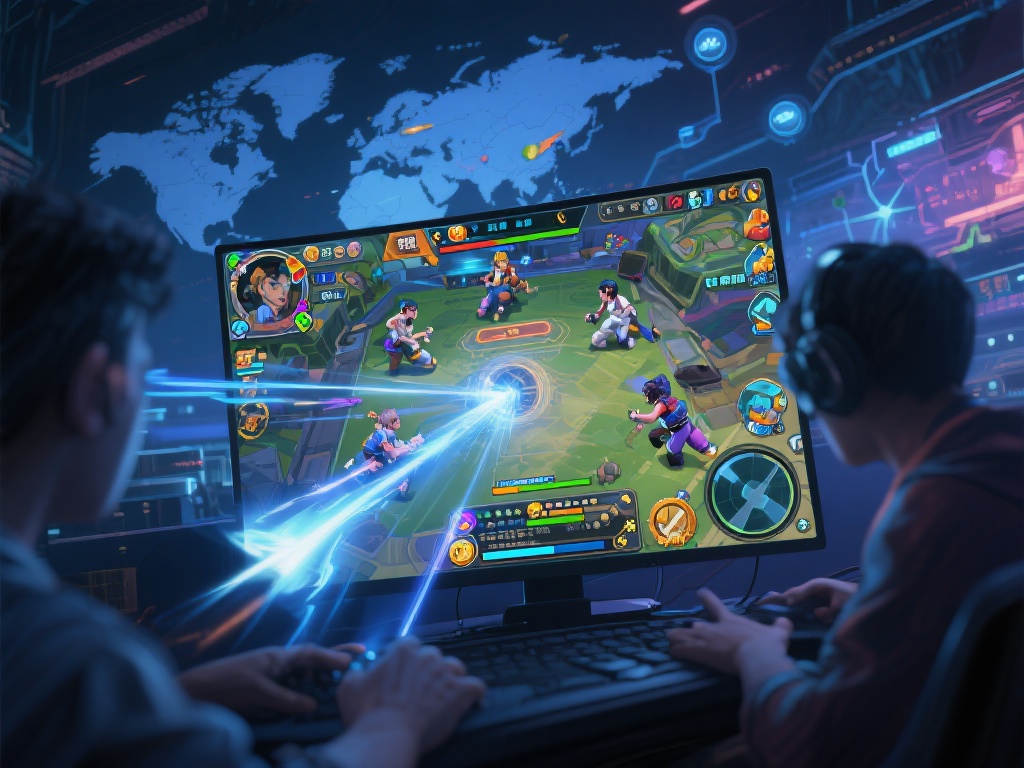 网络游戏的魅力在于其能够打破空间限制，连接全球的玩